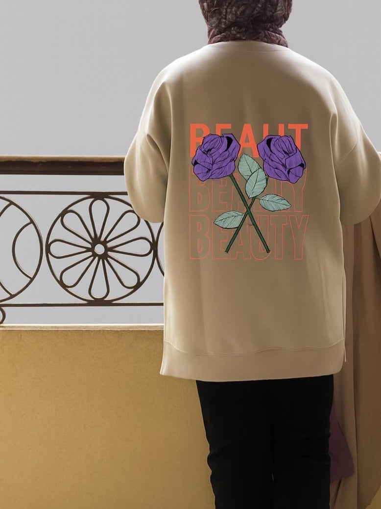 Beauty Graphic Oversized Sweatshirt – UniTee