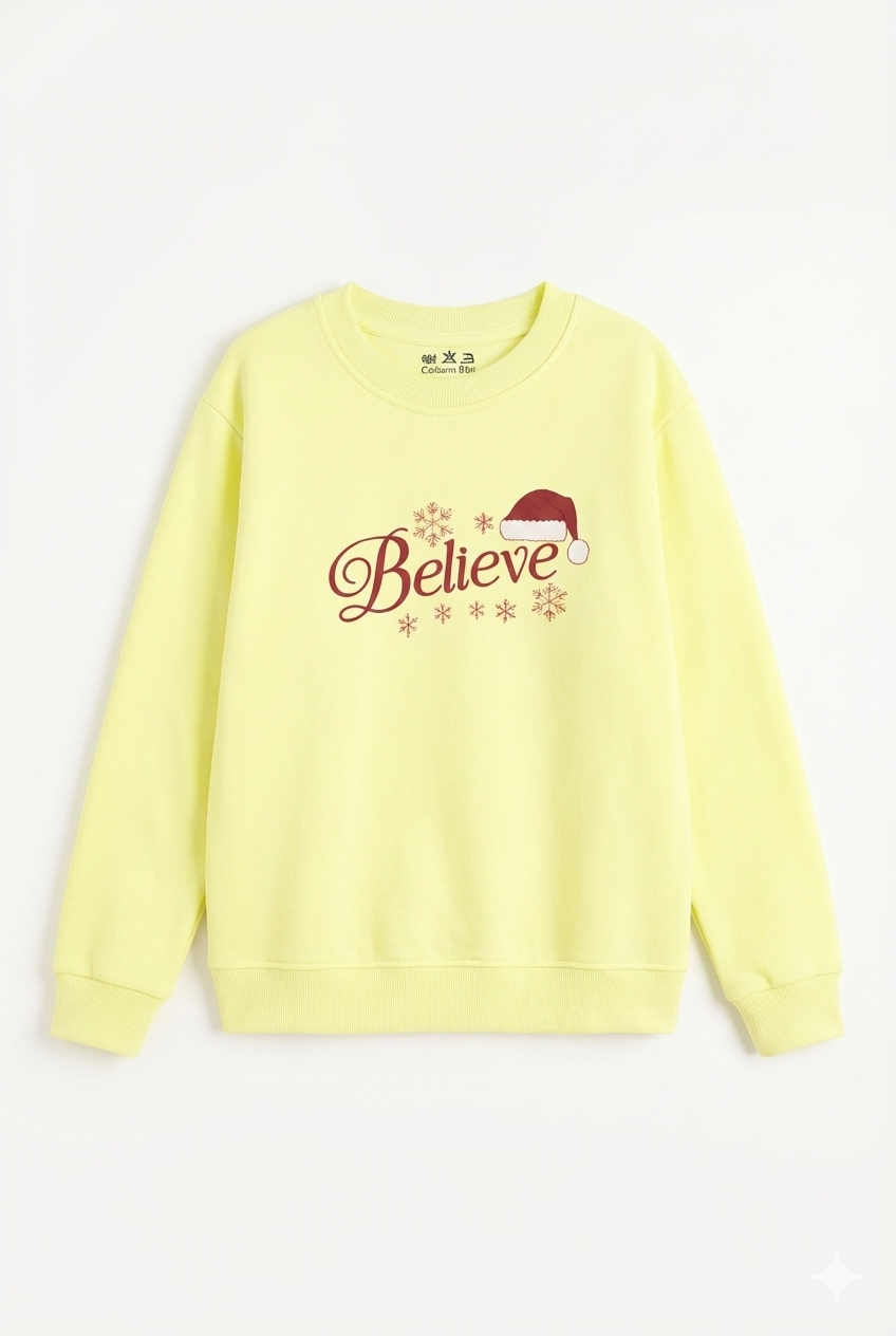 Believe Oversized Sweatshirt 100% Cotton | UniTee Egypt