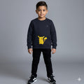 Pikachu Kids' Navy Sweatshirt - Pokemon Front Pocket Edition | UniTee Winter Collection
