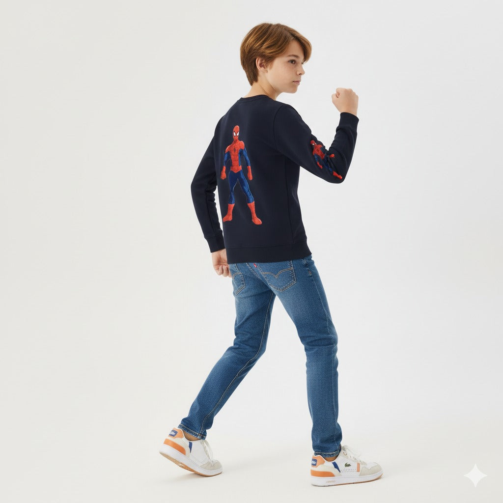 Spiderman Kids' Navy Sweatshirt  | UniTee Winter Collection