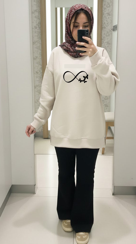 Infinity Oversized Sweatshirt 100% Cotton | UniTee Egypt
